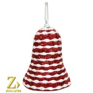 ENFEITE NATALINO SINO VERMELHO 10CM