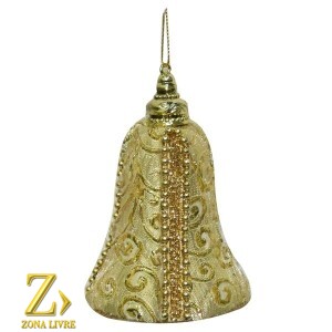 ENFEITE SINO DOURADO 10CM