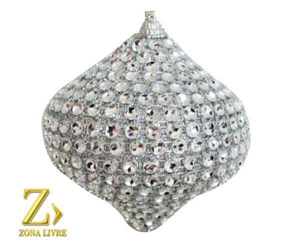 ENFEITE NATALINO PRATA 8CM