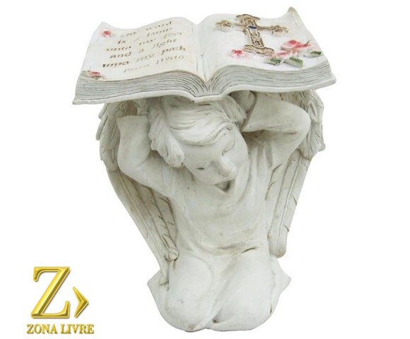 ANJO RESINA BRANCO19CM
