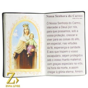 PORTA CANETA LIVRO DE ORAÇÃO NOSSA SENHORA DO CARMO 14X11CM