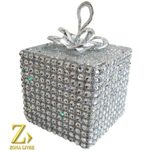 ENFEITE NATALINO CAIXA DE PRESENTE 06CM