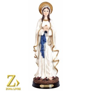 NOSSA SENHORA DE LOURDES C/BASE 15CM