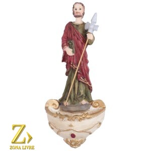 PORTA ÁGUA BENTA SÃO JUDAS TADEU 17CM