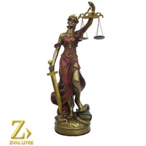 DAMA DA JUSTICA 11CM VERMELHO/COBRE