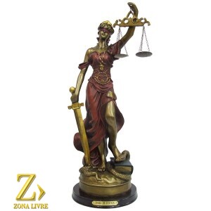 DAMA DA JUSTICA 16CM VERMELHO/COBRE