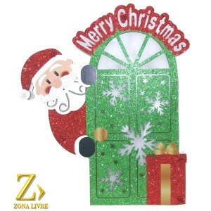 MERRY CHRISTMAS C/ LUZ 30X25X2CM