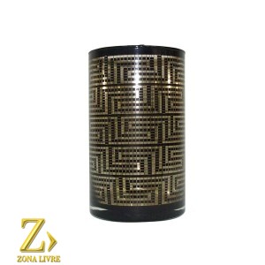VASO DE VIDRO PRETO 20CM