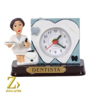 DENTISTA MULHER RELÓGIO 8CM