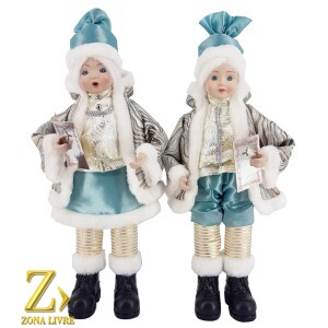 JG 2 CRIANCAS 42CM AZUL CLARO MUSICAL