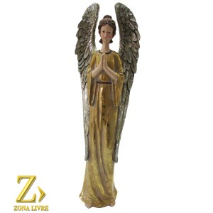 ANJO RESINA DOURADO 26CM