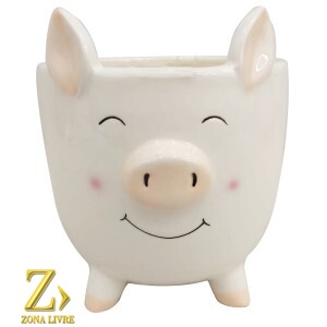 JOGO 2 FLOREIROS PORCO 12X14CM