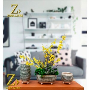 FLOREIRO / VASO DE CERAMICA 16X16X32CM