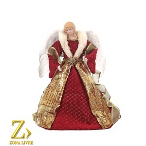 ANJO VERMELHO/DOURADO 30CM