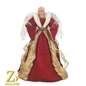 ANJO VERMELHO/DOURADO 40CM