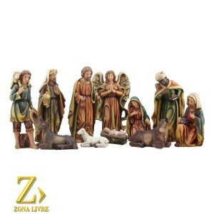 PRESEPIO GREEN / MARROM 11 PÇS 25CM