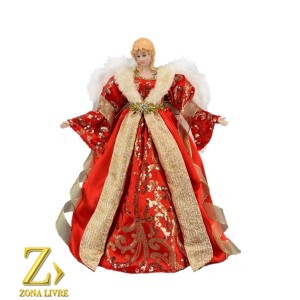 ANJO VERMELHO/DOURADO 40CM