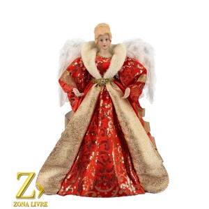 ANJO VERMELHO/DOURADO 60CM