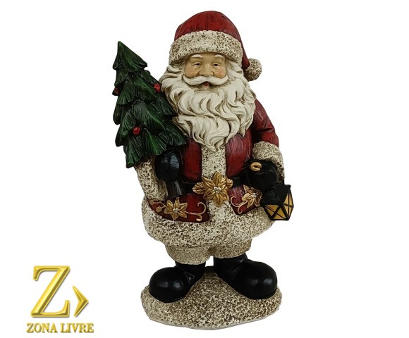 PAPAI NOEL DE RESINA 29CM VERMELHO
