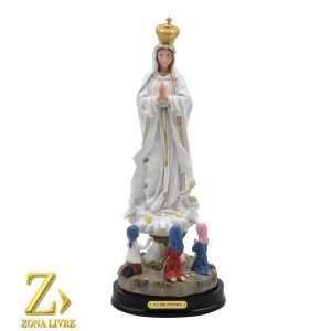 N.SRA DE FATIMA COM PASTORES 32CM