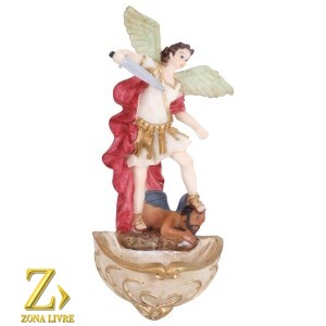 PORTA ÁGUA BENTA ARCANJO MIGUEL 17CM