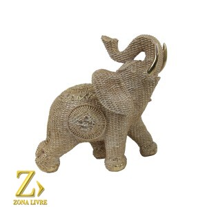 ELEFANTE DE RESINA 28CM, ANIMAIS