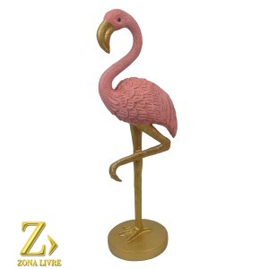 FLAMINGO ROSA DE RESINA 36CM,RESINA,ANIMAIS,ESCULTURA