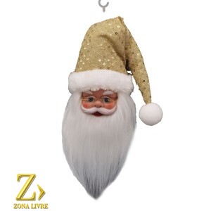 ROSTO PAPAI NOEL GOLD 20CM