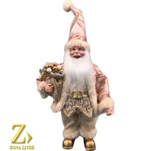PAPAI NOEL PINK GOLD 30CM