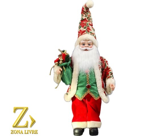 PAPAI NOEL VERMELHO / VERDE 50CM