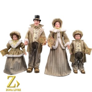 FAMILIA NATALINA GOLD 65CM