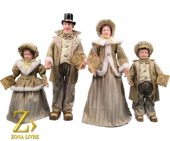 FAMILIA NATALINA GOLD 65CM