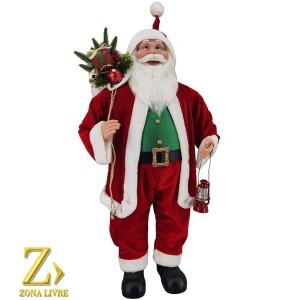 PAPAI NOEL RED / GREEN / GOLD 90CM