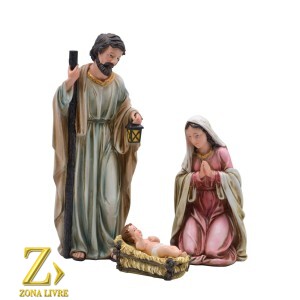 PRESEPIO  SAG. FAM. GREEN 20CM 3PÇS