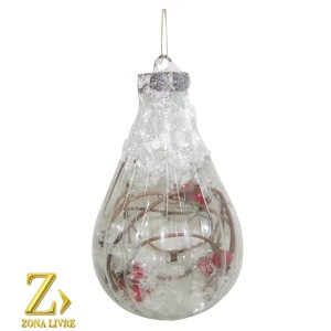 ENFEITE NATALINO 10CM TRANSPARENTE